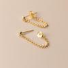 Pendientes de Cadena de Bolas de Plata S925 Fangxing para Mujer, Moda Personalizada, Creativos, Modernos, Estilo Frío, Pendientes Colgantes y Pendientes