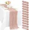 Amazon Bali Chifón Arrugado Mantel Individual, Mantel de Gasa Semitransparente, Mantel de Boda Estilo Bohemio Festivo