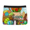 Ventas Directas de Fábrica Ropa Interior para Hombre Impresa en 3D Serie Europea y Americana de Pascua Adulto Transpirable Seda de Leche Boxer de Cintura Media