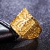 Directo de fábrica palabra Fortune Fortune apertura anillo de hombre de oro de arena de Vietnam imitación oro duro 3D anillo dominante grande favorablemente