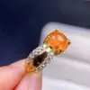 Venta al por mayor de fábrica Popular Anillo Fanta Natural Plata de Ley S925 Incrustado Piedra Principal 7X9Mm Venta Caliente Europeo y Americano Dropshipping