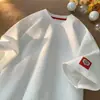 Camiseta de Manga Corta para Niños del Fabricante Original, Tejido Waffle, Corte Holgado, Peso Pesado, Top de Media Manga para Jóvenes