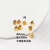 Accesorios de joyería de acero de titanio galvanizado al vacío oro de 18 quilates piedra triturada plata accesorios de joyería DIY especificaciones cuentas