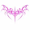 Pegatina de Tatuaje Temporal Cruz Roja con Espinas, Cintura y Cadera, Pegatina Impermeable para Abdomen Inferior y Muslos