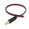 Cable LED macho y hembra rojo y negro DC 25cm enchufe rojo y negro cable de alimentación monitoreo alimentación conector DC macho cable de alimentación