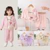 Conjunto de Ropa de Otoño para Niñas Bebé Primavera y Otoño Chaqueta Linda de Gato Conjunto Casual de Tres Piezas para Niños Fabricante Venta al por Mayor