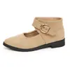 Colección Nueva Primavera 2027: Zapatos Cómodos de Tacón Bajo con Punta, Cierre de Velcro y Diseño de Correa Única, Disponibles en Tallas Plus para Exportación y Ventas Transfronterizas