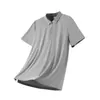 26 Novos Modelos de Camisetas Polo Masculinas Sem Costura de Seda de Gelo com Quatro Botões, Camisetas de Secagem Rápida, Camisas Masculinas de Manga Curta de Verão com Acabamento Emborrachado