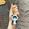 Llavero de Luz Vacía Original de Panda Estrella de Dibujos Animados Lindo Muñeco Luminoso Pareja Colgante de Mochila Pequeño Regalo Venta al por Mayor