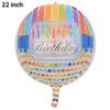 Globo Esférico Transparente de 22 Pulgadas con Estampado 'Happy Birthday' 4D, Globo para Fiesta de Cumpleaños, Decoración de Fiesta Infantil