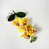 Orquídea Phalaenopsis artificial única com 6 flores e 1 botão, planta em vaso DIY para sala de estar em casa, materiais para arranjo floral, flor decorativa para jardinagem interna e externa