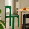 Silla de Comedor Nórdica de Madera Maciza Diseñador Pequeño Apartamento Uso Doméstico Silla Rey Celebridad de Internet Vintage Respaldo Simple Silla de Escritorio