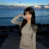 Camiseta de Manga Larga y Manga Corta con Cuello Redondo, Hombro Normal, Ajuste Delgado, Casual, Estilo Coreano de Moda, Marca Pure Desire, Chica Picante, para Mujer, Primavera y Otoño