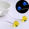 Pendientes de cera de abejas antiguas, largos y sencillos, con perlas de sangre y ámbar, y perlas azules, joyería para mujer en plata 925.
