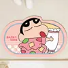 Tapete de Chão de Lama Diatomácea Desenho Animado Shin-Chan Banheiro Absorvente de Água Secagem Rápida Tapete de Chão Doméstico Porta de Banheiro Resistente ao Desgaste Antiderrapante Tapete para Pés