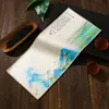 Paño de Cocina al por Mayor Paño de Cocina de Alto Nivel para Té Kung Fu Esterilla para Té Estilo Chino Pintada Tendencia Nacional Engrosada Absorbente de Agua No Suelta Pelusa No se Desvanece Esterilla para Té