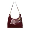Bolso de mano para mujer, nueva colección otoño 2026, cuero brillante de alta gama, bolso de axila para novia y boda, adecuado para uso diario, bolso de bandolera para boda