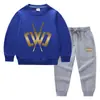 Ropa infantil transfronteriza nueva Otoño e Invierno 2023 suéter para niños pantalones traje de dos piezas color liso bebé algodón manga larga