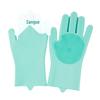 Luvas de Silicone para Lavar Louça Luvas com Escova para Cozinha Luvas Mágicas da Coreia Luvas de Limpeza Mágicas