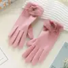 Luvas Quentes para Mulheres no Inverno, Espessadas com Lã, Fofas, à Prova de Vento, Espessadas com Lã, Adequadas para Ciclismo ao Ar Livre, Luvas Quentes com Tela Sensível ao Toque