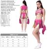 Ropa de Actuación de Danza de Animación Transfronteriza Pompones de Animación Ropa de Actuación para Competencia de Animación Traje de Falda Corta para Mujer