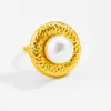 Nuevo Collar Versátil Estilo Metal Perla Retorcida Oro 18K Transfronterizo Europeo y Americano Lujo Accesible Set de Pendientes Joyería Ins