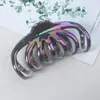 Pinza de Agarre con Forma de Calabaza Colorida Galvanizada para Gran Volumen de Cabello Pinza para el Cabello de Múltiples Rizos Parte Trasera de la Cabeza de Mujer Nuevo Pinza de Tiburón de Gama Alta