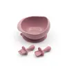 Tigela de sucção de silicone venda direta da fábrica Amazon mais vendida tigela oval de silicone colher pequena de silicone Garfo