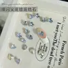 Rhinestones Blancos de Circonita Grande para Arte de Uñas, Popular en Celebridades de Internet, Brillantes, de Fondo Puntiagudo, Forma Irregular, Cubo de Azúcar Chapado, Huevo de Paloma, Forma de Corazón, Decoraciones para Uñas