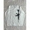 Camiseta de Manga Longa Estilo Americano Transfronteiriça Europeia e Americana, Top Estampado Retrô Escuro Y2K, Roupa Fashion Gótica High Street Ins