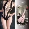 Lencería sexy de Orange Friend, pijama sexy de encaje de una pieza con entrepierna abierta, calientes transparentes con perlas y entrepierna abierta, no es necesario quitar, venta al por mayor 9185