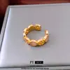 Nuevo Anillo Abierto Hueco de Moneda de Cobre Redonda Estilo Chino, Anillo Versátil de Alto Gama para Dedo Índice Vintage, Joyería Exquisita y Moderna para Mujer