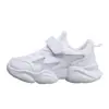 8855 Tênis de Corrida Infantil, Calçados Infantis de Comércio Exterior, Sapatos Brancos, Tênis Esportivo Respirável de Malha para Meninos, Branco