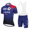 Conjunto de Maillot de Ciclismo Fdj Pantalones Cortos de Manga Corta para Bicicleta Ropa para Montaña y Carretera Hombres y Mujeres Versión de Equipo Ropa de Ciclismo de Secado Rápido