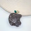 Venta al por mayor del fabricante Llavero de Manzana de Arcilla Blanda con Diamantes, Lindo Colgante Personalizado para Bolso, Llavero de Coche, Accesorios Coloridos