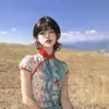 Pendientes de Gota de Agua Borgoña para Mujer, Estilo Retro de Hong Kong, Temperamento Francés, Pendientes Acrílicos, Pendientes Exagerados de Gama Alta, Pendientes de Tuerca y Pinzas para Orejas