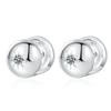 Aretes de hebilla para la oreja diseño nicho de alta gama incrustación de circonita de lujo ligero forma de estrella de doble cara aretes sencillos de moda para mujer al por mayor