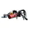 Trator com cortador de grama com deslocamento lateral, triturador de grama reverso, capinador com desvio de obstáculos, cortador de grama hidráulico com deslocamento lateral reverso e desvio de obstáculos