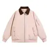 Estilo Casal Outono e Inverno Jaqueta de Trabalho Roupas de Algodão Juventude Tendência Versátil Exterior Gola Reversível Casaco de Algodão Jaqueta Acolchoada Masculina Masculina