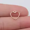 14x 13mm 0.25g multicolor Comércio exterior DIY acessórios para joias pingente de coração de amor com moldura de amor vazada