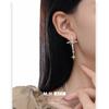 Pendientes originales de la serie de estrellas de cuatro hombres con viento frío, pendientes de plata 925 con aguja de alta gama, pendientes de lujo de moda al por mayor para mujer