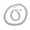 Conjunto de pérolas de Zhuji, pulseira de pérolas trançada em várias camadas, design de nicho de luxo leve, colar de alta qualidade para mulheres