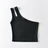 Camiseta com ombro diagonal e estilo europeu e americano, moda feminina, INS, colete C8575