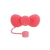 Tapa de Silicona de Grado Alimenticio para Popote Transfronteriza con Moño, Tapón Antifugas para Popote de Vaso Stanley, Juego de Cubiertas a Prueba de Polvo 10mm