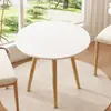 Mesa Redonda Pequeña, Mesa de Café para Sala de Estar, Mesa Lateral para Sofá, Mesa de Café Perezosa para Apartamento de Alquiler, Mesa de Comedor Kirby de Madera Maciza