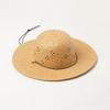 Sombrero de Paja de Ala Ancha en Forma de Cúpula con Recortes de Papiro y Correas Tejidas para Niños, Nuevo de Primavera y Verano, Sombrero de Paja para Exteriores, Playa, Sombrilla