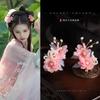 Acessório de cabeça Hanfu joia feminina grampo de cabelo acessório de cabelo de traje antigo grampo de cabelo estilo antigo grampo de cabelo com borla traje de fada feito à mão