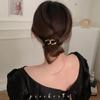 Anillo para el cabello de metal doble C de Japón y Corea del Sur Celebridad de Internet 2022 Nuevo estilo Elegante liga para el cabello Cuerda para el cabello de tendón de goma Accesorios para el cabello Cabeza de bola para mujer