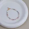 Collar de Perlas de Agua Dulce Rosa Blanco Morado Soñador Elegante Moderno Pulsera de Cuentas Color Caramelo Dopamina Conjunto de Collar