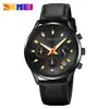 Reloj Timemei para Hombre, Reloj de Cuarzo Impermeable de Moda, Calendario, Cronómetro, Cronógrafo, Reloj para Hombre, Reloj con Correa de Cuero para Hombre